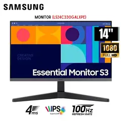 SAMSUNG - Monitor LS24C330GALXPE 24" Full HD LED 100Hz 4Ms