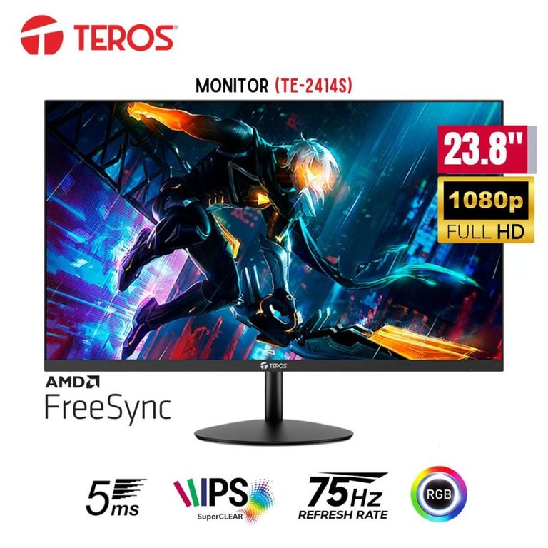 Monitor Flat TE-2414S 23.8" IPS Full HD, 75Hz, 5Ms