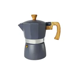 GENERICO - Cafetera moka italiana vintage gris 3tz