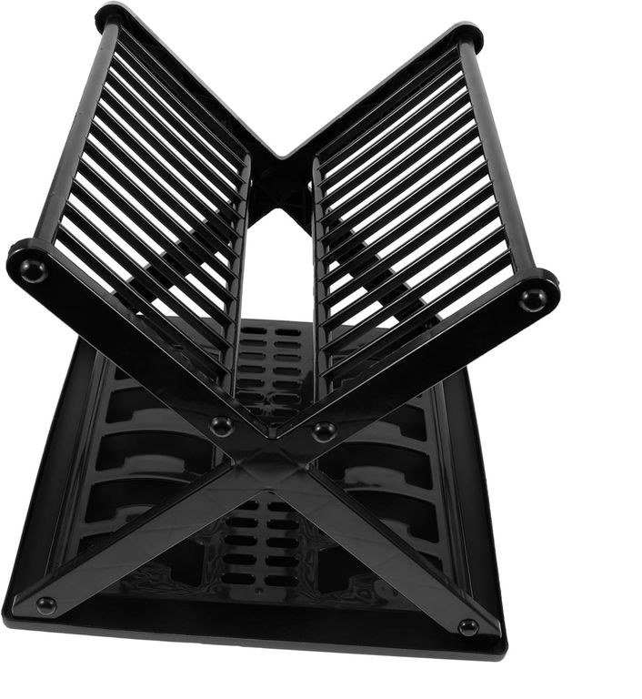 Escurridor De Platos Con Diseño En X Color NEGRO