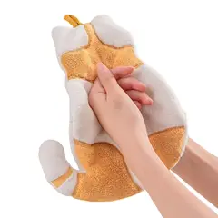 ELMEJORPRECIO - Secador de Mano Absorbente Diseño Gato Anaranjado