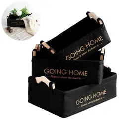 ELMEJORPRECIO - Set de 3 Cesta Organizadoras Multiusos con Asa