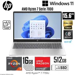 HP - Laptop 15-FC0013la AMD Ryzen 7-7730U 16GB RAM 512GB SSD 15.6" FHD Windows 11 Home
