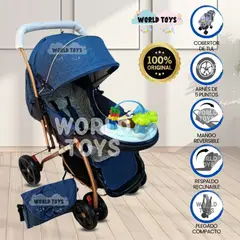 BABY - Coche Cuna con Bolso Pañalero «MAXI SUMMER» Blue
