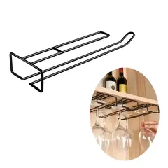 ELMEJORPRECIO - Organizador Colgador De Copas Multiuso De 1 Carril Negro
