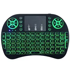 GENERICO - Mini Teclado Inalámbrico con Luz RGB y Función Táctil Control Blacklit