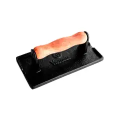 VICTORIA - PLANCHA PRENSA PARRILLERA PISADOR DE CARNES 22 CM PRECURADO