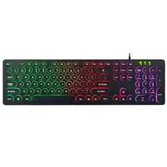 SEISA - Teclado Gamer Retroiluminado con Iluminación Arcoíris DN-DY02