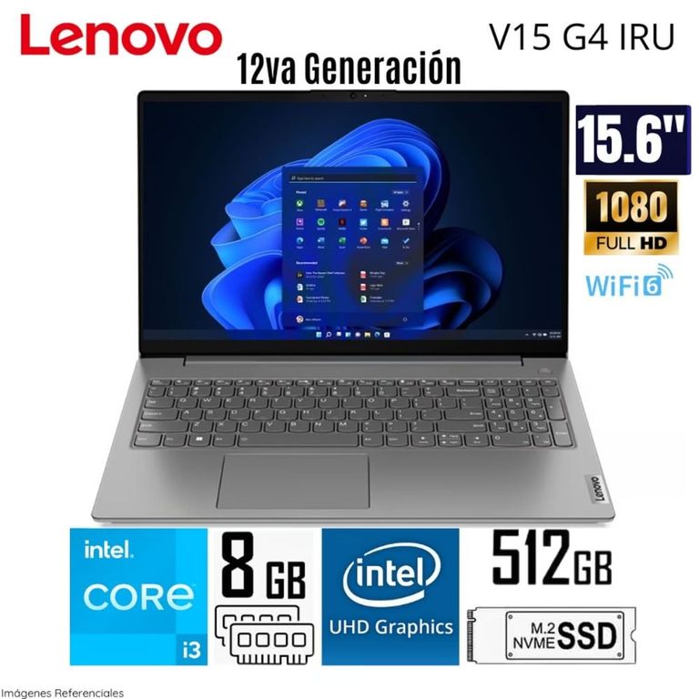 Laptop V15 G3 IAP Intel Corei3-1215U 8GB RAM 512GB SSD 15.6"  FHD 82TT00EALM