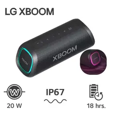 LG - Parlante XBOOM Go XG5 20W Bluetooth IP67 Negro
