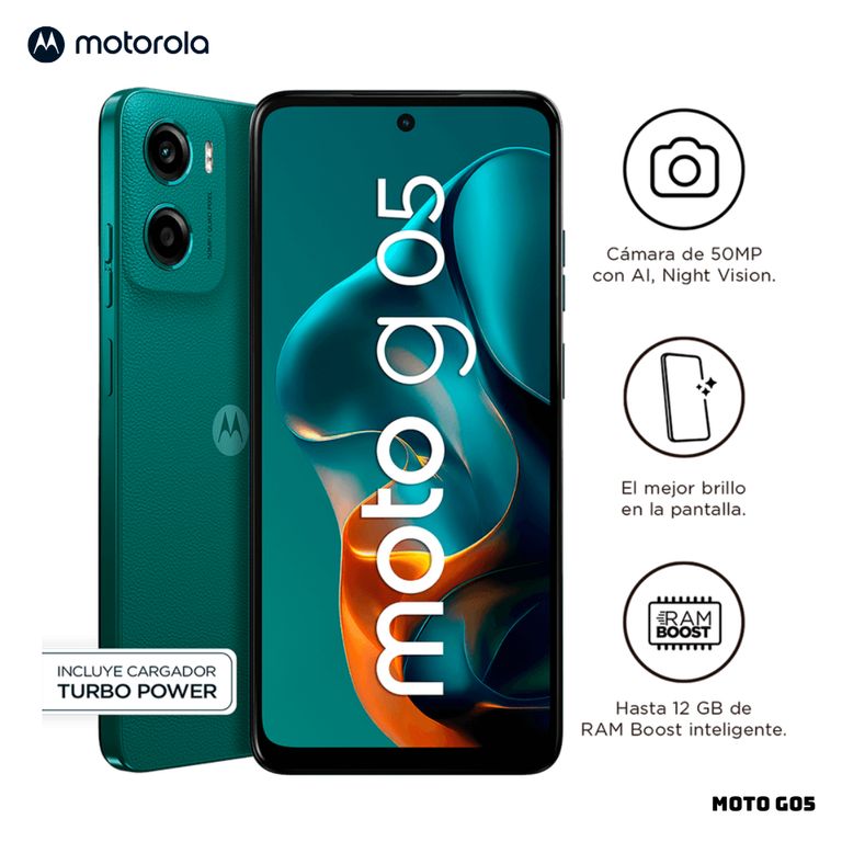 CELULAR MOTO G05 4GB RAM 128GB ROM - VERDE PROFUNDO