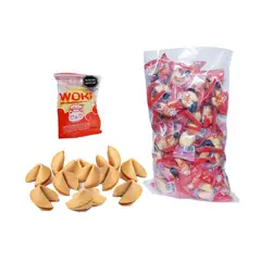 GENERICO - Galleta De La Suerte Obleas con Frases Rojo Pack 100u Woki