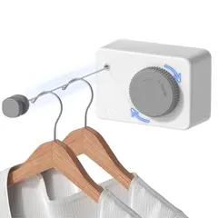 ELMEJORPRECIO - Tendedero de Ropa Retráctil Ajustable Smart Gris