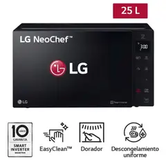 LG - Horno Microondas Smart 25Lts con Dorador MH6536GIS