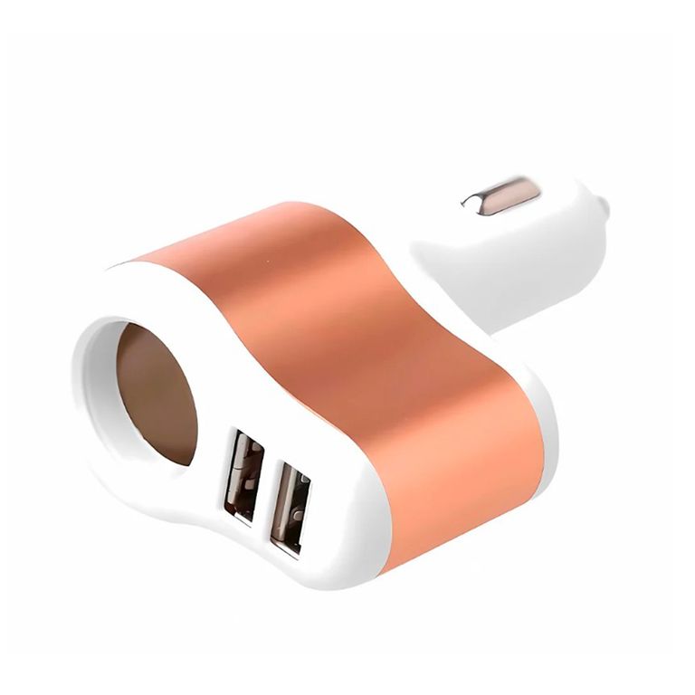 Cargador Rápido de Automóvil YL-805 Dual USB y Puerto Encendedor