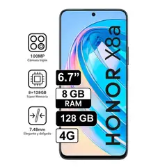 HONOR - Celular Libre X8a 67 128GB 8GB RAM Black