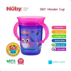 NUBY - Vaso Antiderrame 360° Entrenamiento Bebé