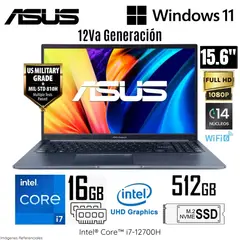 ASUS - Laptop VivaBook 15 X1502ZA-EJ2466W Intel Core i7-12700H 16GB RAM 512GB SSD 15.6" FHD Windows 11
