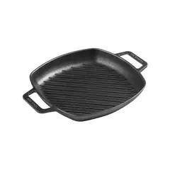 VICTORIA - SARTÉN GRILL DE HIERRO FUNDIDO 25X25 CM PRECURADA