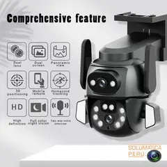 SEISA - Camara De Vigilancia PTZ - Wifi Exteriores - Doble Camara fullHD