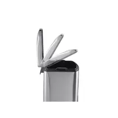 FACUSA - PAPELERA DE ACERO INOXIDABLE DE 3 LT CON PEDAL