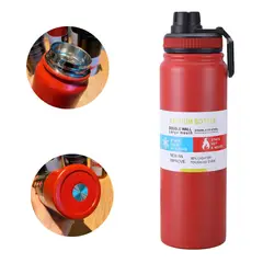 ELMEJORPRECIO - Termo Tomatodo Portátil Doble Fondo de 800ml Forza Rojo