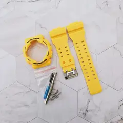 GENERICO - Correa Repuesto + Bisel para CASIO G-SHOCK GA100 - 110 - 120 - Amarill