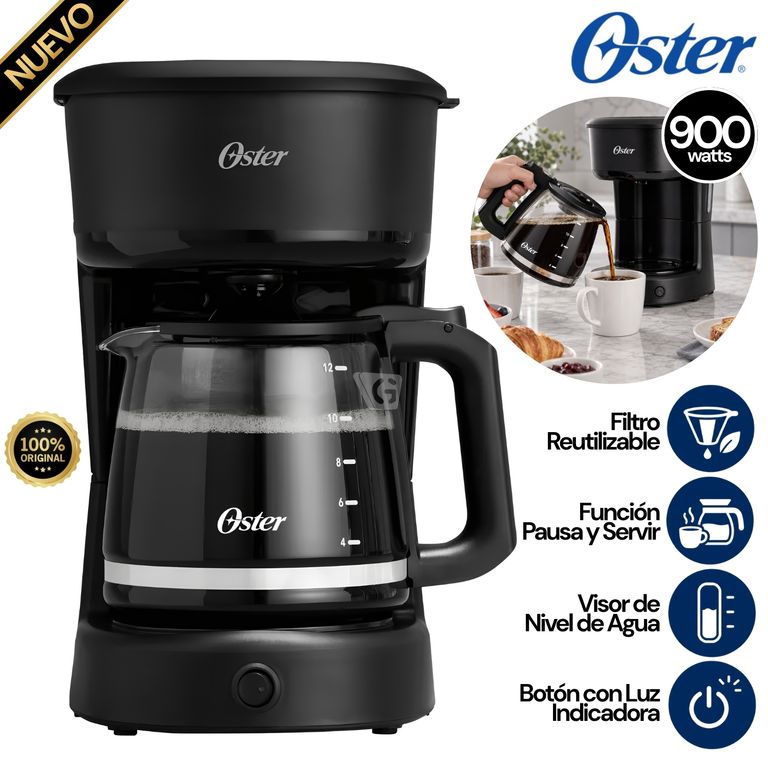 Cafetera 12 Tazas de Filtro reutilizable BVSTDCS121B