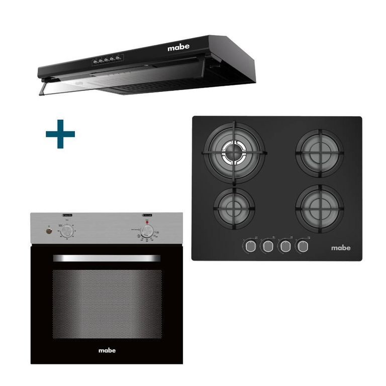 Combo Campana +Encimera a gas +Horno eléctrico 60cm