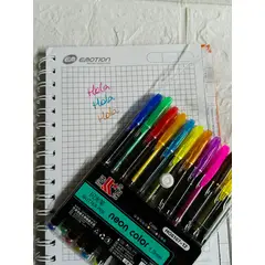 GENERICO - SET DE LAPICEROS ESCARCHADO X 12 UND