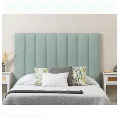GENERICO - Cabecera Velvet 2 Plazas Panel - Verde Aqua