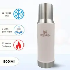 STANLEY - Termo de Acero Bebida Mate System Rosa Quartz 800 Ml