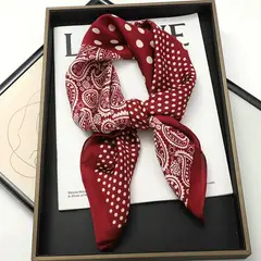 KAST PE - Pañoleta Bandana Pañuelo Marquise de 70x70cm Rojo