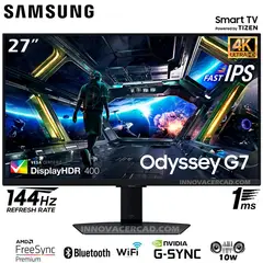 SAMSUNG - Monitor Odyssey G7 LS27DG700ELXPE 27 4K UHD FAST IPS 144Hz 1MS