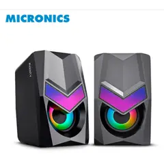 MICRONICS - Parlante AVANTY MIC S321 2.0 RGB 2. 5  - PLUG 3.5mm