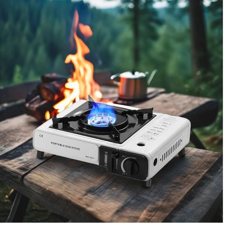 COCINA PORTATIL A GAS CON ESTUCHE PARA CAMPING