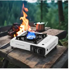 GENERICO - COCINA PORTATIL A GAS CON ESTUCHE PARA CAMPING
