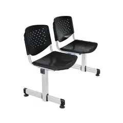 OFIDEAS - Tándem - Butaca de espera Prisma Negro 2 Asientos