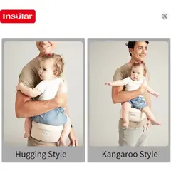 GENERICO - Transportador de bebe Canguro de paseo para uso diario GRIS