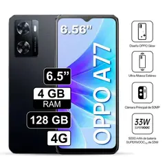 OPPO - Celular A77 65 Pulg 4GB RAM 128GB Negro