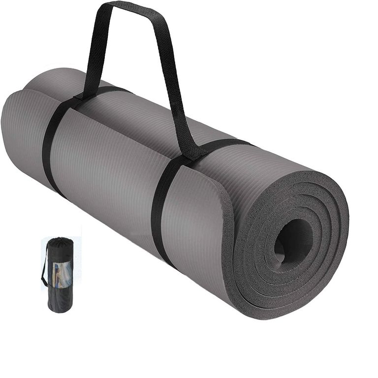 Colchoneta Mat de Yoga 15 Mm con Bolso y Sujedor GREY