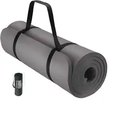 WINNER - Colchoneta Mat de Yoga 15 Mm con Bolso y Sujedor GREY