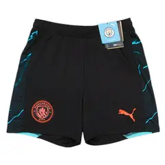 PUMA - Short Fútbol Manchester city niños 2da equipación