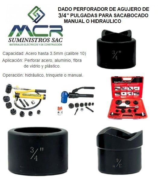 DADO DE 3/ 4 PULGADAS PARA SACABOCADO