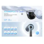 SOUNDPEATS - Audifonos Clear IPX4 Negro