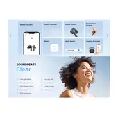 SOUNDPEATS - Audifonos Clear IPX4 Negro