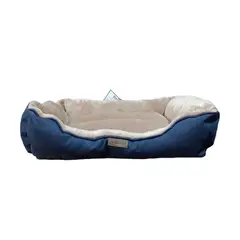 GENERICO - CAMA PARA PERRO PUFF EXTRA GRANDE COLOR AZUL ACERO