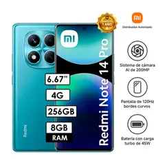 XIAOMI - Celular Redmi Note 14 pro 4G 8GB RAM 256GB AZUL