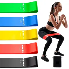 GENERICO - Banda De Resistencia Elástica Set De 5 Ligas Ejercicios