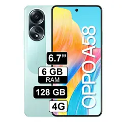 OPPO - Celular A58 67 6GB 128GB 50MP + 2MP Verde